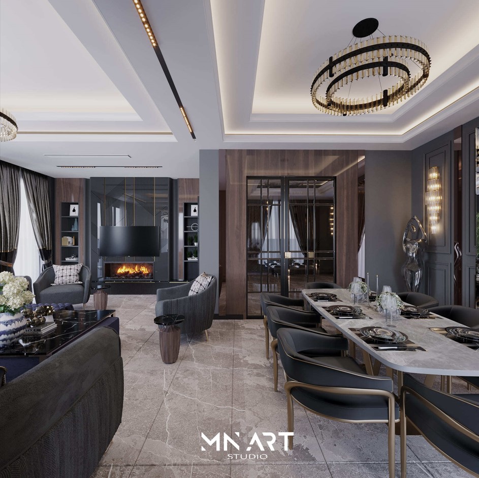 İ.K. Villa İç Mekan Tasarımı ve Yemek Alanı